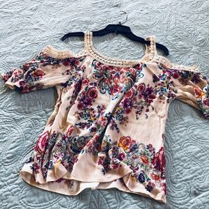 Open shoulder blouse